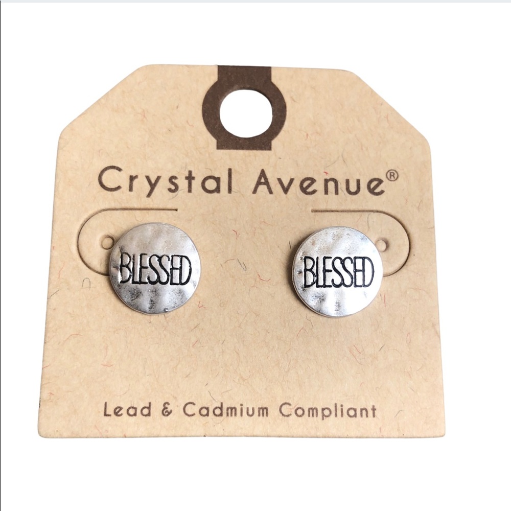 NWT BLESSED Silver Stud earrings
